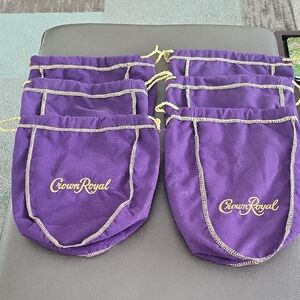 Purple Crown Royal Bags Lot Of 6